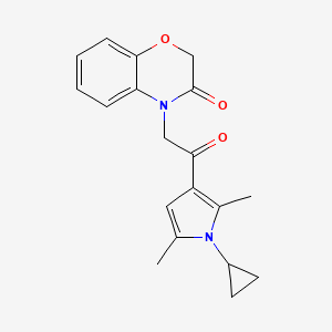 molecular formula C19H20N2O3 B4540108 4-[2-(1-cyclopropyl-2,5-dimethyl-1H-pyrrol-3-yl)-2-oxoethyl]-2H-1,4-benzoxazin-3(4H)-one 