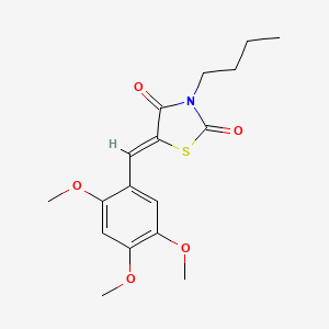 molecular formula C17H21NO5S B4540124 3-butyl-5-(2,4,5-trimethoxybenzylidene)-1,3-thiazolidine-2,4-dione 