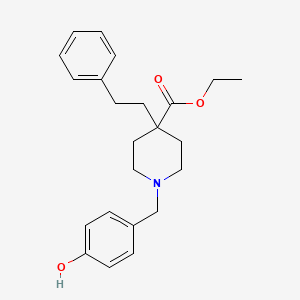 molecular formula C23H29NO3 B4540152 ethyl 1-(4-hydroxybenzyl)-4-(2-phenylethyl)-4-piperidinecarboxylate 