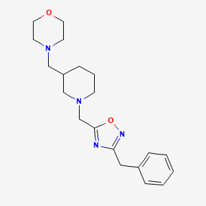 molecular formula C20H28N4O2 B4540157 4-({1-[(3-benzyl-1,2,4-oxadiazol-5-yl)methyl]-3-piperidinyl}methyl)morpholine 