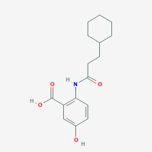 molecular formula C16H21NO4 B4540167 2-[(3-cyclohexylpropanoyl)amino]-5-hydroxybenzoic acid 