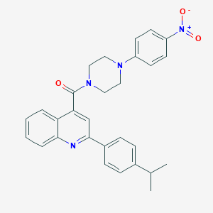 4-[(4-{4-Nitrophenyl}-1-piperazinyl)carbonyl]-2-(4-isopropylphenyl)quinoline