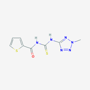 molecular formula C8H8N6OS2 B4540208 N-{[(2-methyl-2H-tetrazol-5-yl)amino]carbonothioyl}-2-thiophenecarboxamide 