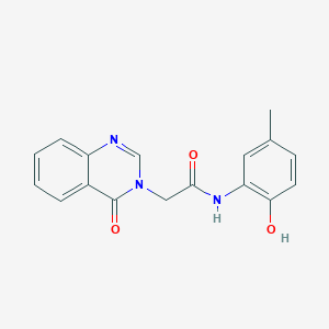 molecular formula C17H15N3O3 B4540211 N-(2-hydroxy-5-methylphenyl)-2-(4-oxo-3(4H)-quinazolinyl)acetamide 