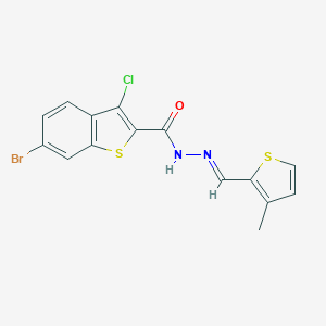 6-bromo-3-chloro-N'-[(3-methyl-2-thienyl)methylene]-1-benzothiophene-2-carbohydrazide
