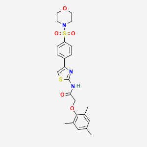 molecular formula C24H27N3O5S2 B4540230 2-(mesityloxy)-N-{4-[4-(4-morpholinylsulfonyl)phenyl]-1,3-thiazol-2-yl}acetamide 
