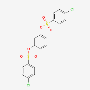 molecular formula C18H12Cl2O6S2 B4540234 1,3-亚苯基双(4-氯苯磺酸酯) 