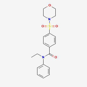 molecular formula C19H22N2O4S B4540254 N-ethyl-4-(4-morpholinylsulfonyl)-N-phenylbenzamide 