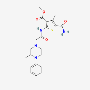 methyl 5-(aminocarbonyl)-4-methyl-2-({[3-methyl-4-(4-methylphenyl)-1-piperazinyl]acetyl}amino)-3-thiophenecarboxylate