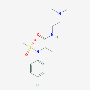 molecular formula C14H22ClN3O3S B4540281 N~2~-(4-氯苯基)-N~1~-[2-(二甲氨基)乙基]-N~2~-(甲磺酰基)丙氨酰胺 