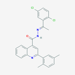 molecular formula C26H21Cl2N3O B454033 N'-[1-(2,5-dichlorophenyl)ethylidene]-2-(2,5-dimethylphenyl)-4-quinolinecarbohydrazide 