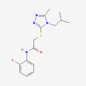 molecular formula C15H19FN4OS B4540333 N-(2-fluorophenyl)-2-[(4-isobutyl-5-methyl-4H-1,2,4-triazol-3-yl)thio]acetamide 