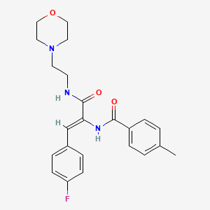 molecular formula C23H26FN3O3 B4540404 N-[2-(4-fluorophenyl)-1-({[2-(4-morpholinyl)ethyl]amino}carbonyl)vinyl]-4-methylbenzamide 