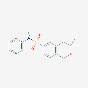 molecular formula C18H21NO3S B4540411 3,3-dimethyl-N-(2-methylphenyl)-3,4-dihydro-1H-isochromene-6-sulfonamide 