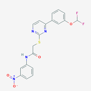 molecular formula C19H14F2N4O4S B4540415 2-({4-[3-(difluoromethoxy)phenyl]-2-pyrimidinyl}thio)-N-(3-nitrophenyl)acetamide 
