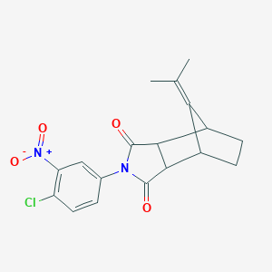 molecular formula C18H17ClN2O4 B454044 2-(4-chloro-3-nitrophenyl)-8-(propan-2-ylidene)hexahydro-1H-4,7-methanoisoindole-1,3(2H)-dione 