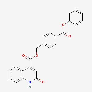 molecular formula C24H17NO5 B4540444 4-(phenoxycarbonyl)benzyl 2-hydroxy-4-quinolinecarboxylate 