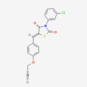 molecular formula C19H12ClNO3S B4540449 3-(3-chlorophenyl)-5-[4-(2-propyn-1-yloxy)benzylidene]-1,3-thiazolidine-2,4-dione 