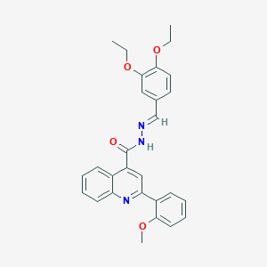 molecular formula C28H27N3O4 B454050 N'-(3,4-diethoxybenzylidene)-2-(2-methoxyphenyl)-4-quinolinecarbohydrazide 