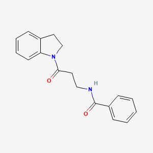 N-[3-(2,3-dihydro-1H-indol-1-yl)-3-oxopropyl]benzamide