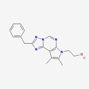 molecular formula C18H19N5O B4540532 2-(2-benzyl-8,9-dimethyl-7H-pyrrolo[3,2-e][1,2,4]triazolo[1,5-c]pyrimidin-7-yl)ethanol 