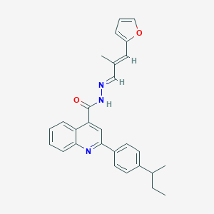 2-(4-sec-butylphenyl)-N'-[3-(2-furyl)-2-methyl-2-propenylidene]-4-quinolinecarbohydrazide