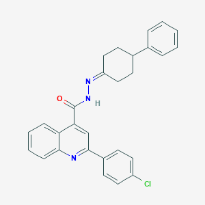 molecular formula C28H24ClN3O B454056 2-(4-chlorophenyl)-N'-(4-phenylcyclohexylidene)-4-quinolinecarbohydrazide 