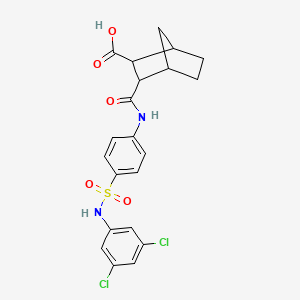 molecular formula C21H20Cl2N2O5S B4540582 3-{[(4-{[(3,5-dichlorophenyl)amino]sulfonyl}phenyl)amino]carbonyl}bicyclo[2.2.1]heptane-2-carboxylic acid 
