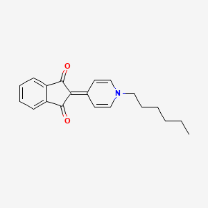 molecular formula C20H21NO2 B4540594 2-(1-hexyl-4(1H)-pyridinylidene)-1H-indene-1,3(2H)-dione 