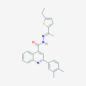 molecular formula C26H25N3OS B454060 2-(3,4-dimethylphenyl)-N'-[1-(5-ethyl-2-thienyl)ethylidene]-4-quinolinecarbohydrazide 