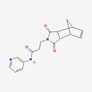 molecular formula C17H17N3O3 B4540601 3-(3,5-dioxo-4-azatricyclo[5.2.1.0~2,6~]dec-8-en-4-yl)-N-3-pyridinylpropanamide 