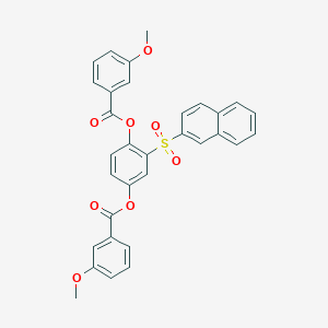 molecular formula C32H24O8S B4540613 2-(2-naphthylsulfonyl)-1,4-phenylene bis(3-methoxybenzoate) 