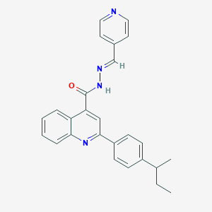 molecular formula C26H24N4O B454062 2-(4-sec-butylphenyl)-N'-(4-pyridinylmethylene)-4-quinolinecarbohydrazide 