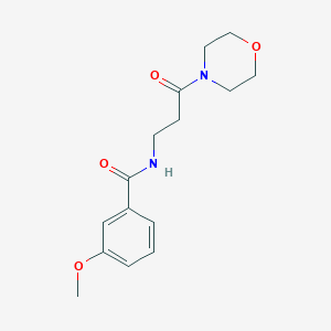 3-methoxy-N-[3-(4-morpholinyl)-3-oxopropyl]benzamide
