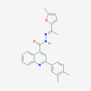 molecular formula C25H23N3O2 B454066 2-(3,4-dimethylphenyl)-N'-[1-(5-methyl-2-furyl)ethylidene]-4-quinolinecarbohydrazide 