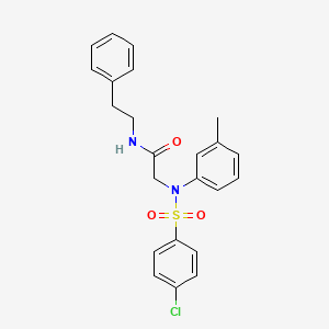 molecular formula C23H23ClN2O3S B4540678 N~2~-[(4-chlorophenyl)sulfonyl]-N~2~-(3-methylphenyl)-N~1~-(2-phenylethyl)glycinamide 