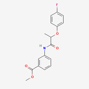 molecular formula C17H16FNO4 B4540691 methyl 3-{[2-(4-fluorophenoxy)propanoyl]amino}benzoate 