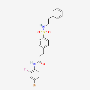 N-(4-bromo-2-fluorophenyl)-3-(4-{[(2-phenylethyl)amino]sulfonyl}phenyl)propanamide