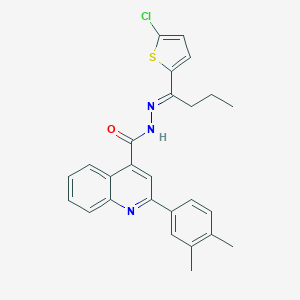 N'-[1-(5-chloro-2-thienyl)butylidene]-2-(3,4-dimethylphenyl)-4-quinolinecarbohydrazide
