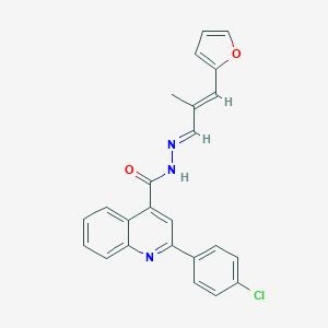 molecular formula C24H18ClN3O2 B454072 2-(4-chlorophenyl)-N'-[3-(2-furyl)-2-methyl-2-propenylidene]-4-quinolinecarbohydrazide 