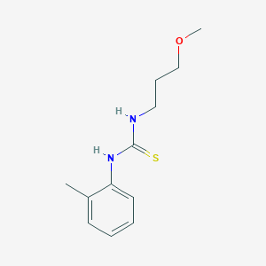 molecular formula C12H18N2OS B4540743 N-(3-methoxypropyl)-N'-(2-methylphenyl)thiourea 