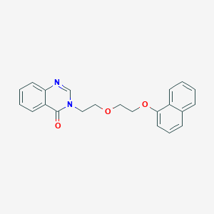 molecular formula C22H20N2O3 B4540748 3-{2-[2-(1-naphthyloxy)ethoxy]ethyl}-4(3H)-quinazolinone 