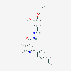 2-(4-sec-butylphenyl)-N'-(3-methoxy-4-propoxybenzylidene)-4-quinolinecarbohydrazide