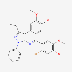 molecular formula C28H26BrN3O4 B4540769 5-(2-bromo-4,5-dimethoxyphenyl)-1-ethyl-7,8-dimethoxy-3-phenyl-3H-pyrazolo[3,4-c]isoquinoline CAS No. 423731-97-9