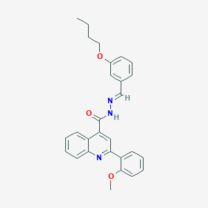 molecular formula C28H27N3O3 B454077 N'-(3-butoxybenzylidene)-2-(2-methoxyphenyl)-4-quinolinecarbohydrazide 