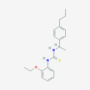 molecular formula C20H26N2OS B4540773 N-(2-ethoxyphenyl)-N'-[1-(4-propylphenyl)ethyl]thiourea 