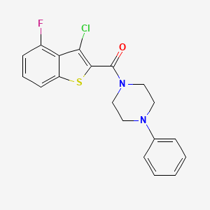 molecular formula C19H16ClFN2OS B4540774 1-[(3-chloro-4-fluoro-1-benzothien-2-yl)carbonyl]-4-phenylpiperazine 