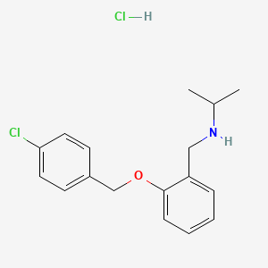 molecular formula C17H21Cl2NO B4540786 N-{2-[(4-chlorobenzyl)oxy]benzyl}propan-2-amine hydrochloride 