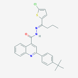2-(4-tert-butylphenyl)-N'-[1-(5-chloro-2-thienyl)butylidene]-4-quinolinecarbohydrazide