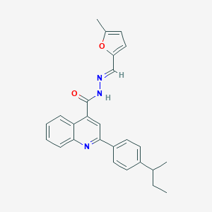 molecular formula C26H25N3O2 B454081 2-(4-sec-butylphenyl)-N'-[(5-methyl-2-furyl)methylene]-4-quinolinecarbohydrazide 